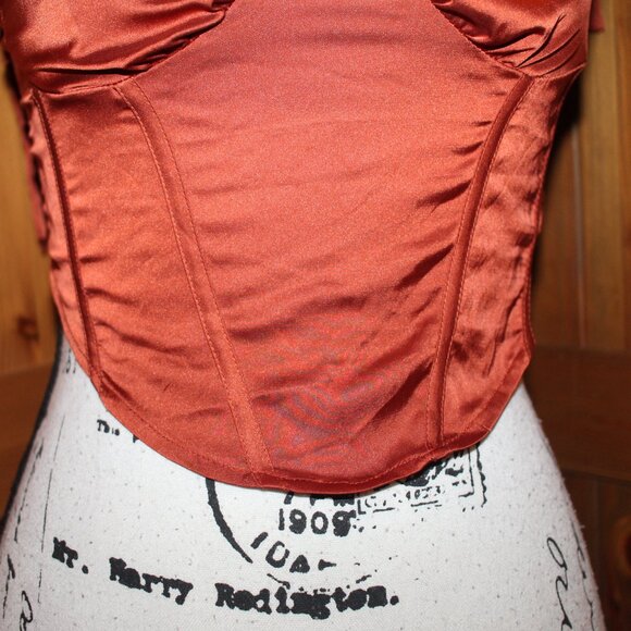 Cider NWT Zipper Corset with Tied Straps  Size S - Picture 6 of 9